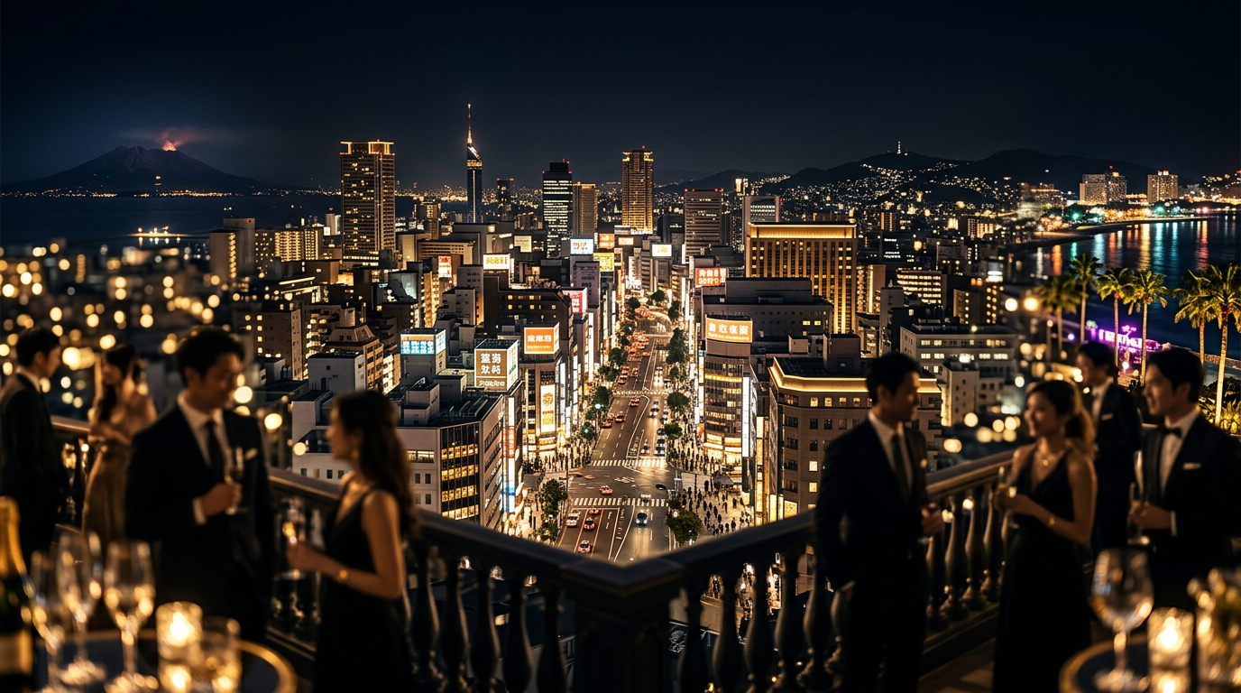 九州・沖縄版LP向けの高級感あるホスト求人ビジュアル