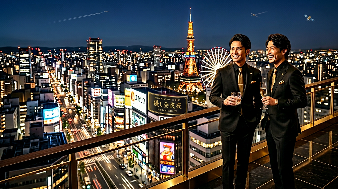 東北・北海道版LP向けの高級感あるホスト求人ビジュアル