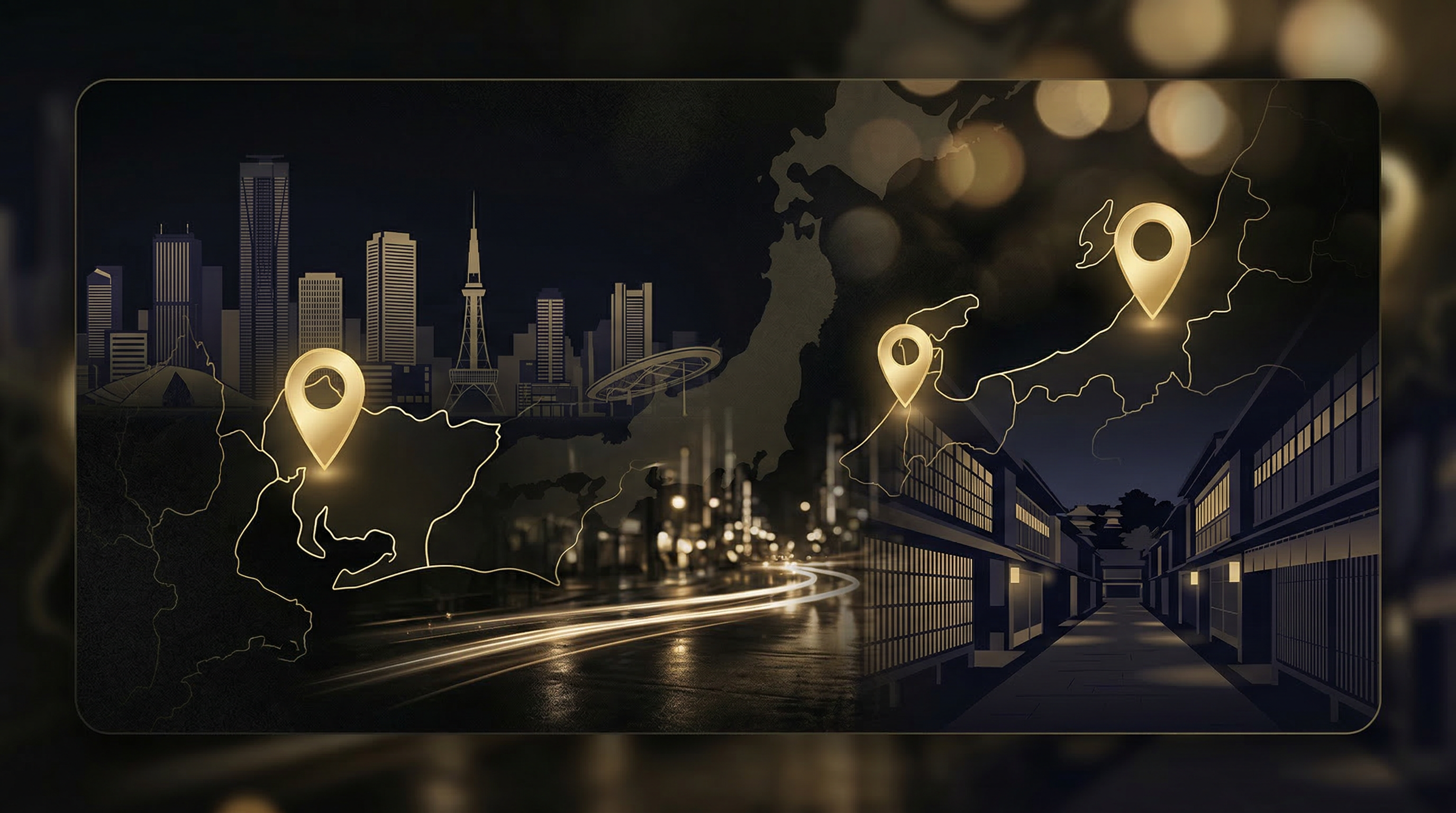 東海・北信越エリアのプレミアム地域ビジュアル